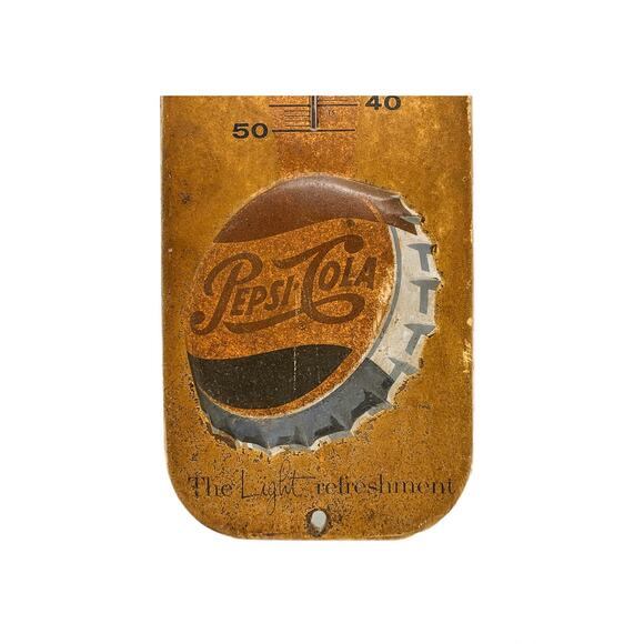 Vintage 1957 Advertising Have A Pepsi Tin Wall Thermometer - Picture 5 of 10